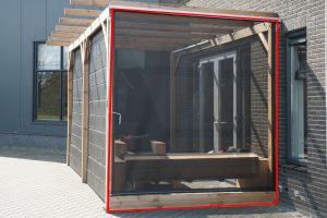 Windbreekdoek op de dag