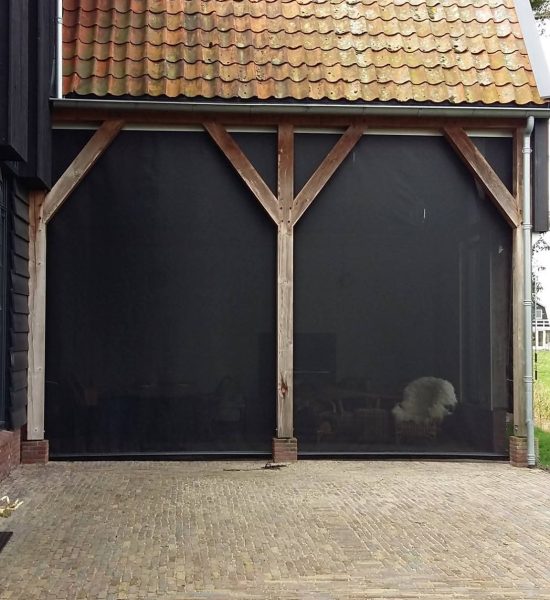 Windbreekdoek rolsysteem 4 meter hoog